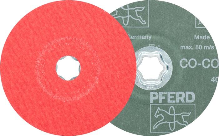 Disque en fibres COMBICLICK CO-COOL - D. 125 mm - Granulation 60 - INOX/Aluminium - Grain céramique - PFERD_0