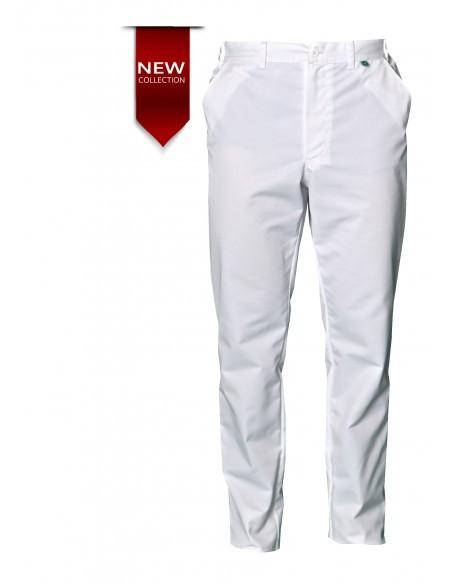 ECOLOGIQUE : Pantalon Pierre 65% polyester recyclé 35% coton blanc 210gr./m2 - PTLALPRBC-SN02/RCY_0