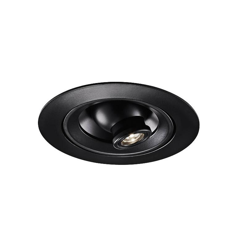 EGGER LICHT EGGER DLS SPOT ENCASTRÉ LED RIGA ZOOOM, ROND, NOIR, 2700K