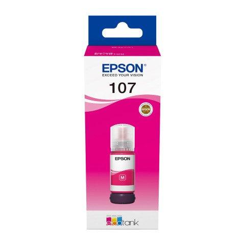 EPSON BIDON D'ENCRE N°107 MAGENTA POUR IMPRIMANTE À RÉSERVOIR D'ENCRE -  AUTHENTIQUE