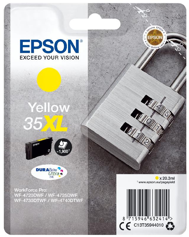 Epson Padlock Singlepack Yellow 35XL DURABrite Ultra Ink_0