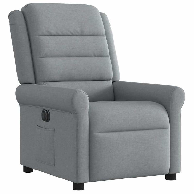 Fauteuil inclinable électrique Gris clair Tissu Modèle Oerdelora - 8721102962769_0