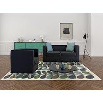 FAUTEUIL TISSU CLASSIQUE RUBIC NOIR