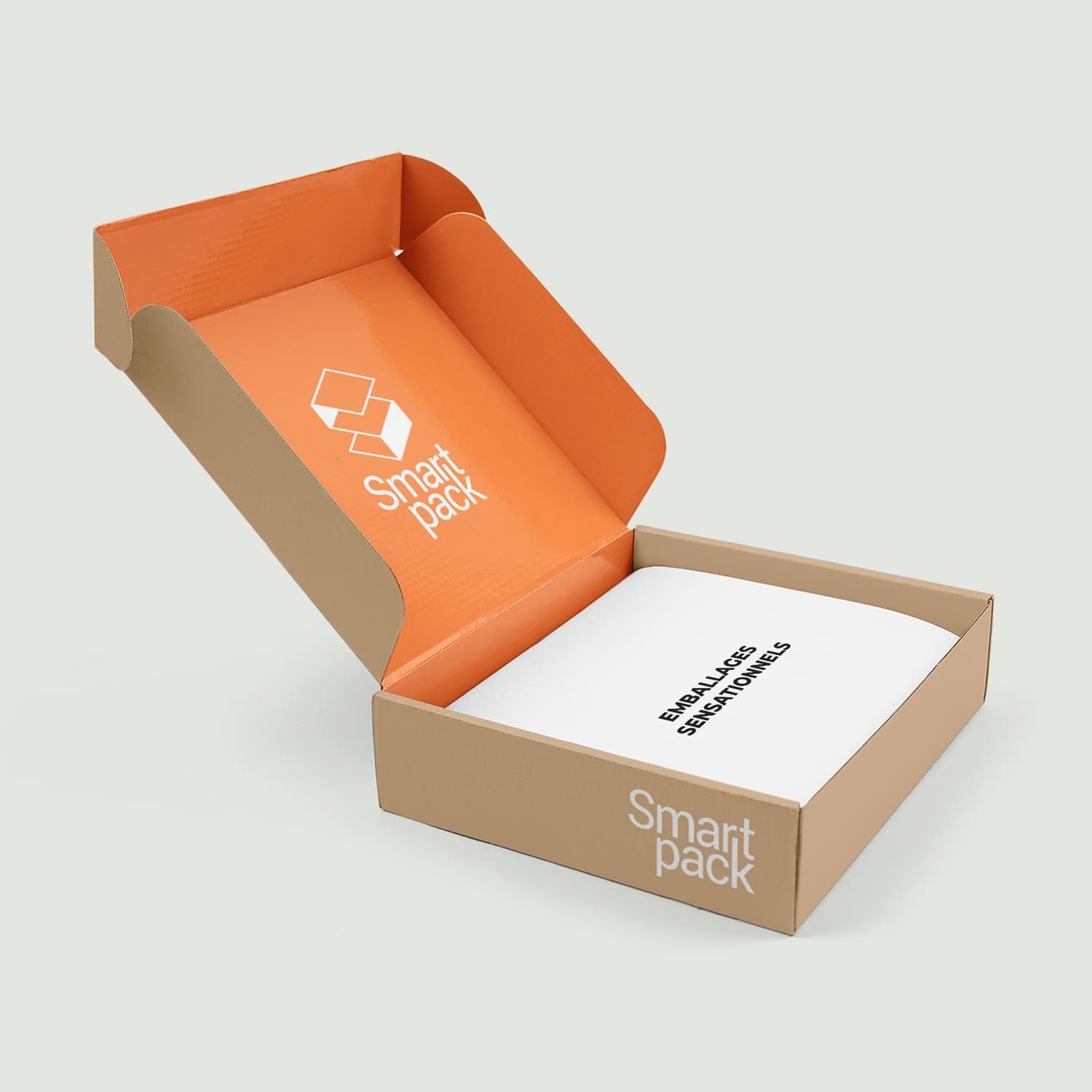 Boîte cadeau FEFCO 427 - S9 - boîte d'expédition personnalisée - Smartpack - 23,6×16,6×2,9 cm - micro-cannelure 1,6 mm_0