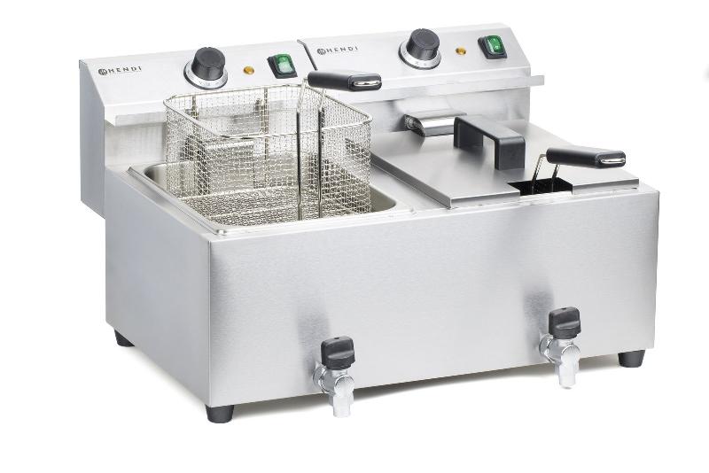 Friteuse Mastercook avec robinet de vidange - 2 x 8 L - Référence 209301 - Hendi Food Service Equipment_0