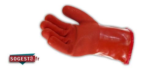 GANT EN PVC ROUGE INTÉRIEUR FOURRÉ