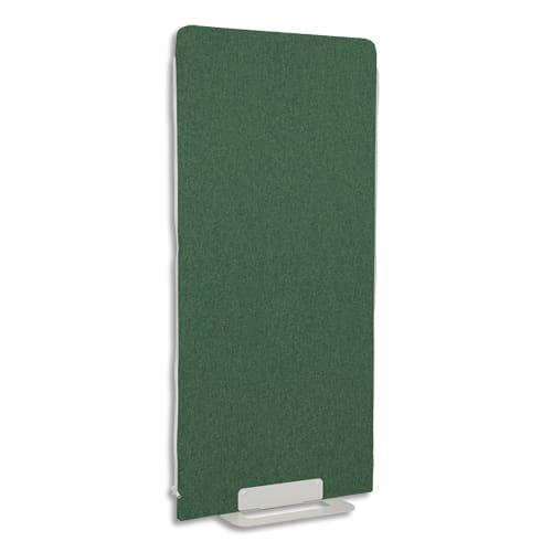 Cloisons de bureaux Gautier Office - séparation L80cm X-SPACE en textile vert, socle acier 6 mm, fermeture zippée_0
