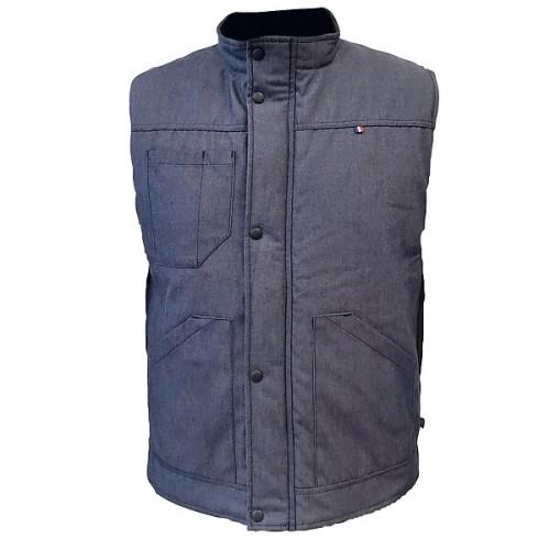 GILET DE TRAVAIL SANS MANCHES - MIXTE - DENIM - TAILLE 1 L'ASCENSEUR CONFECTION