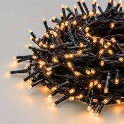 Guirlande lumineuse 13M 180 miniLED ambré 8 jeux de lumière câble vert 30V Lotti - 8024199040175_0