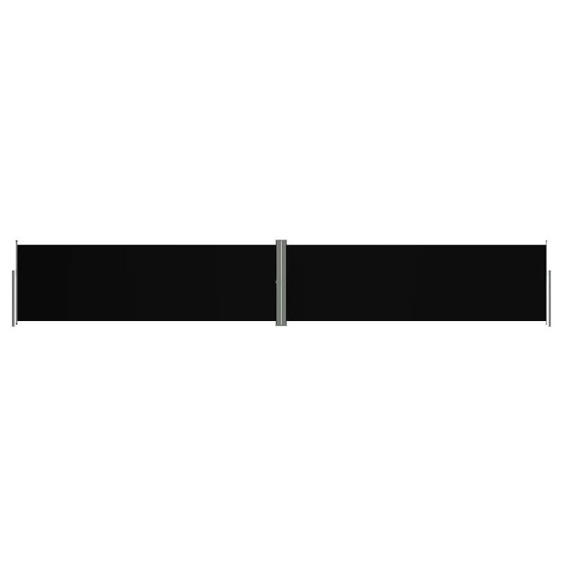 Helloshop26 - Auvent latéral rétractable 160 x 1000 cm noir 02_0007438 - noir aluminium 3000392382729_0