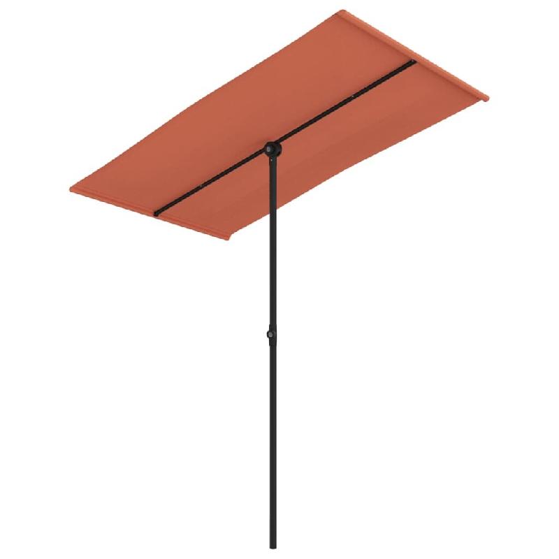 Helloshop26 - Parasol d'extérieur avec mât en aluminium 180 x 130 cm orange 02_0008218 - 3000439582723_0