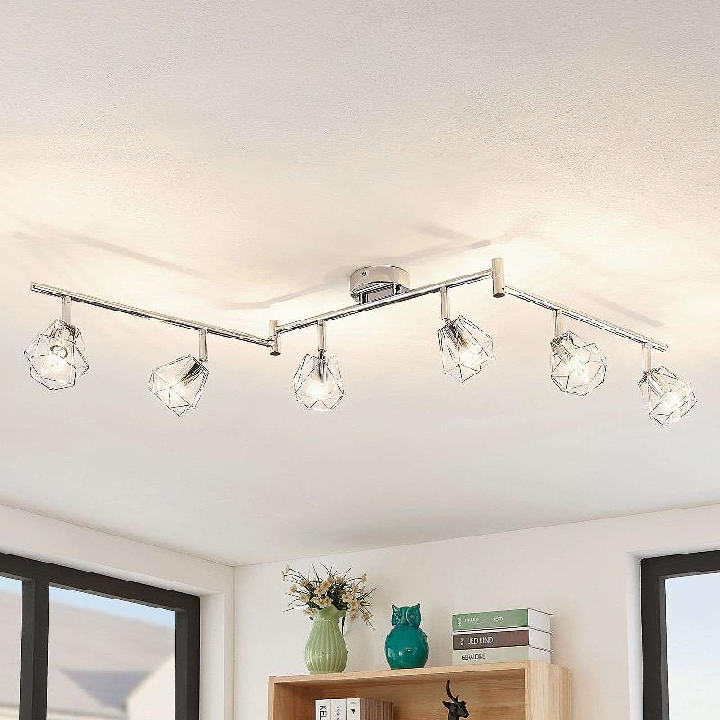 LINDBY PLAFONNIER AVEC SPOTS GIADA, SIX LAMPES