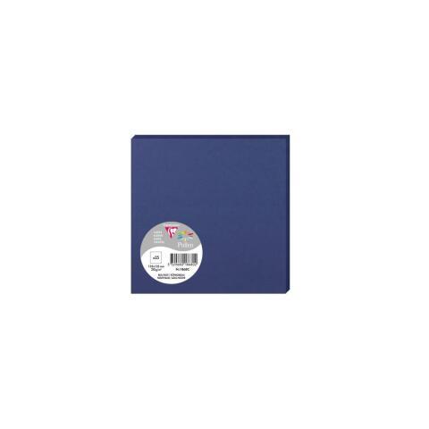 LOT DE 2 - PAQUET DE 25 CARTES SIMPLES POLLEN 135X135MM 210G/M² - BLEU NUIT