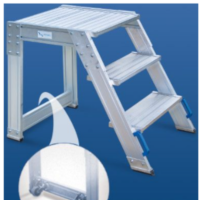 MARCHEPIED ROULANT EN ALUMINIUM GRANDE PLATEFORME 60°