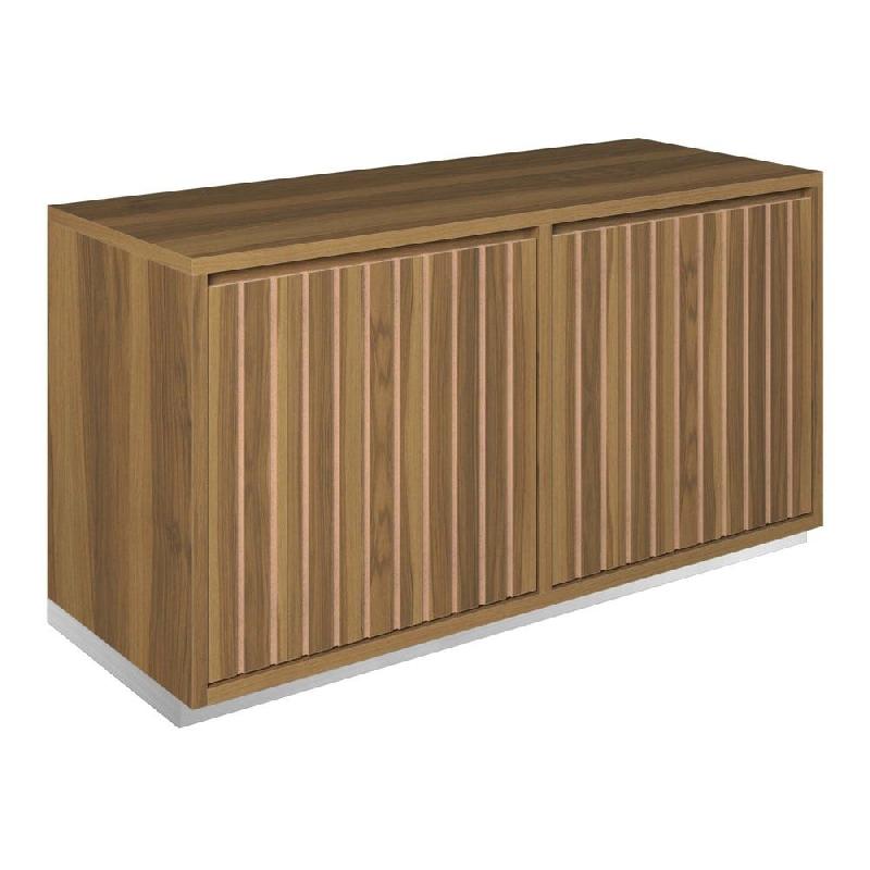 Meuble Vertigo T03 4 tiroirs à l'anglaise MDF naturel et olivier 120x47x60 cm_0