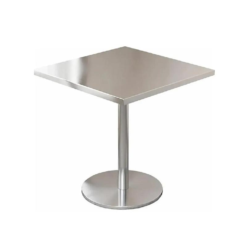 Mobilier de Restauration Table Bistro en Acier Inoxydable pour Bar Café Restaurant 50x50x75cm【BXG-HF50】 - 730849890660_0