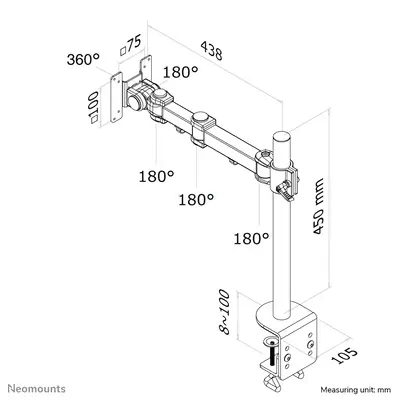 Neomounts FPMA-D960 Support d'écran à  fixer 10-30