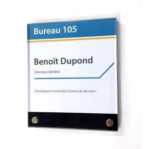 PANNEAU PLAQUE DE PORTE PLEXIGLAS NOIR