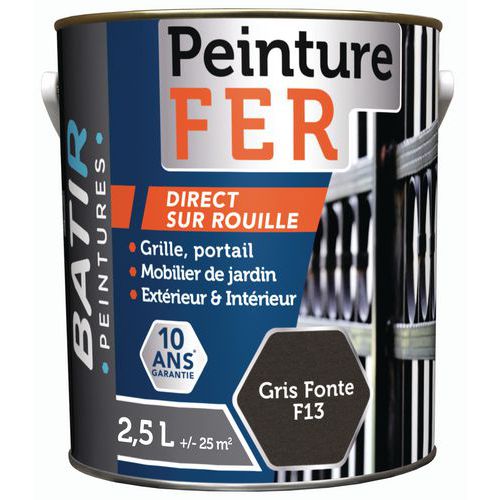 PEINTURE FER FORGÉ BATIR - 25L GRIS FONTE F13