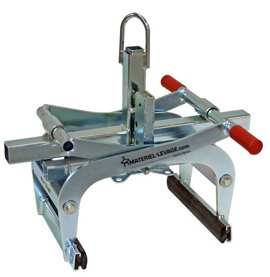Pince de levage à bloc - AG_TSZ - capacité 600 kg - ouverture 50 à 600 mm - mâchoires en caoutchouc robustes_0