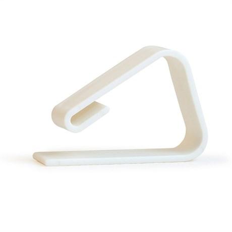 PINCE POUR FIXATION NAPPE 5X3.5 CM PP BLANC (VENDU PAR 100)