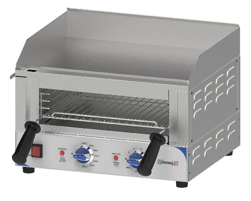 Plaque à snacker inox avec toasteur intégré monophasé puissance 2800 w - PCPAST480_0