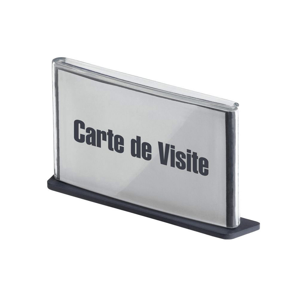 PORTE CARTE DE VISITE 3 EN 1 FAST - BUREAU OU PLAQUE DE PORTE OU BANNIERE - COLORIS ANTHRACITE