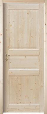 Porte battante élégance esprit authentique - modèle Taïga en sapin du nord brut, fabrication traditionnelle_0