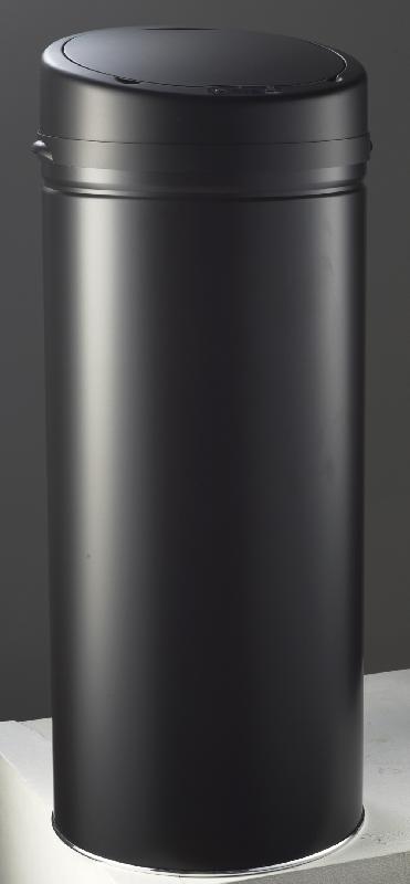 Poubelle de cuisine automatique SELEKTA - plastique noir mat - 42L - corps en acier inoxydable - ouverture automatique_0