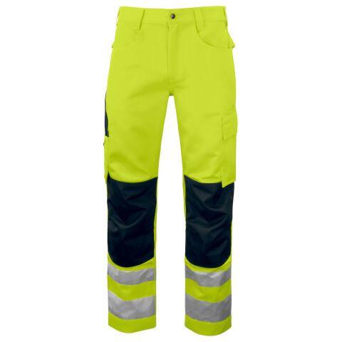 PROJOB 6532 PANTALON POLYCOTON PRIO - EN ISO 20471 CLASSE 2 JAUNE/NOIR - TAILLE 44