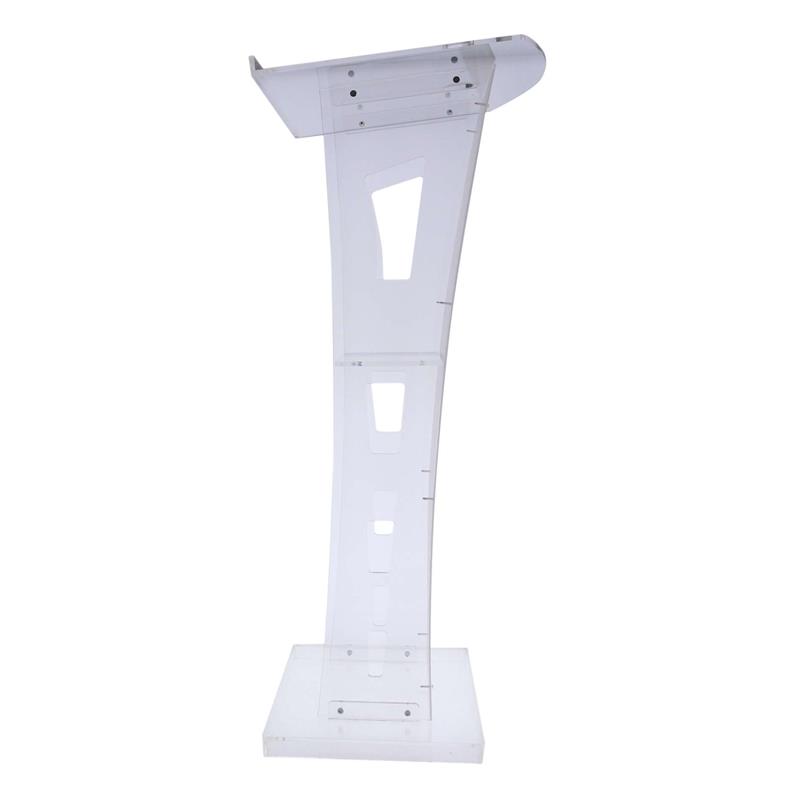 Pupitre de conférence Speech Stand Plexi - design professionnel en acrylique haute qualité avec étagère et plateau large_0