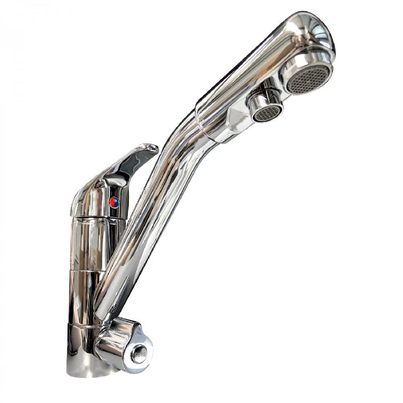 Robinet de cuisine mitigeur 3 voies dauphin chromé_0