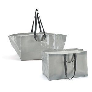 SAC POLYPROPYLÈNE TISSÉ GRIS GRAND VOLUME 55 X 37 X 35CM