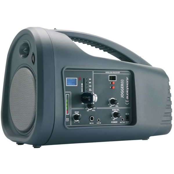 Sono portable JOGGER60 Audiophony - 60 watts - USB/MP3 - Micro sans fil et filaire - Autonomie 4h_0