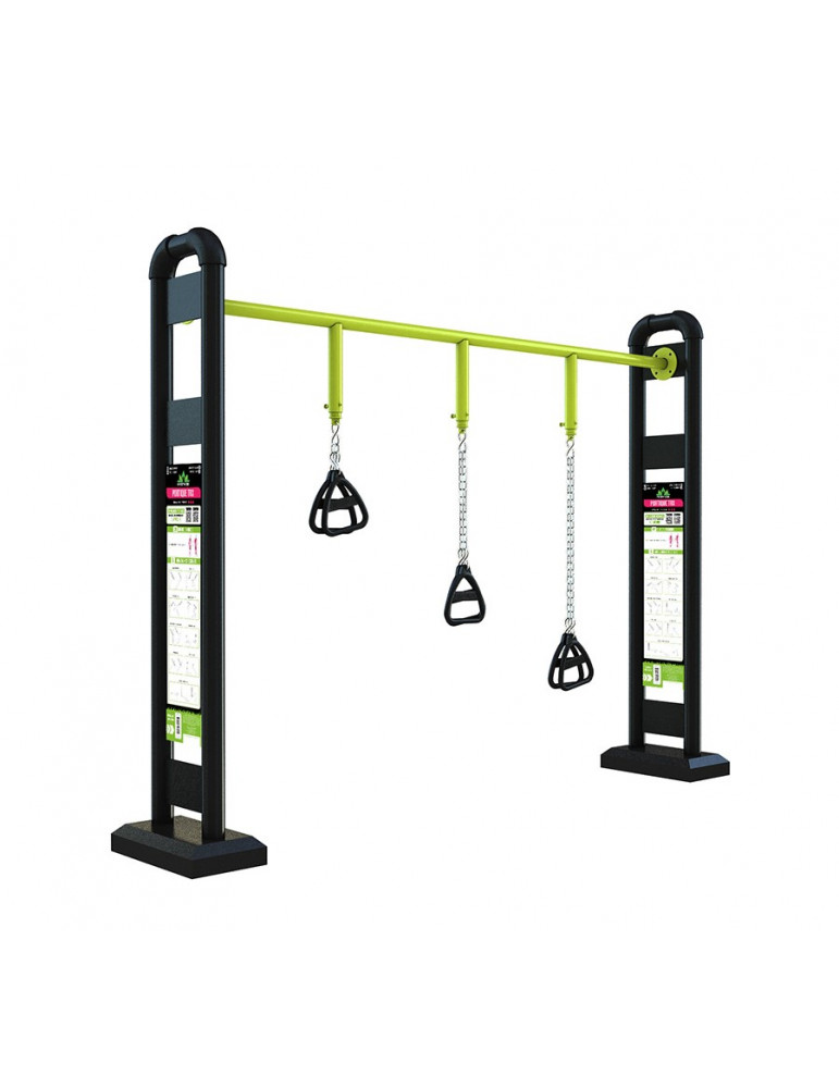 Structure de street workout avec anneaux TRX - Callisthénie et fitness en plein air_0