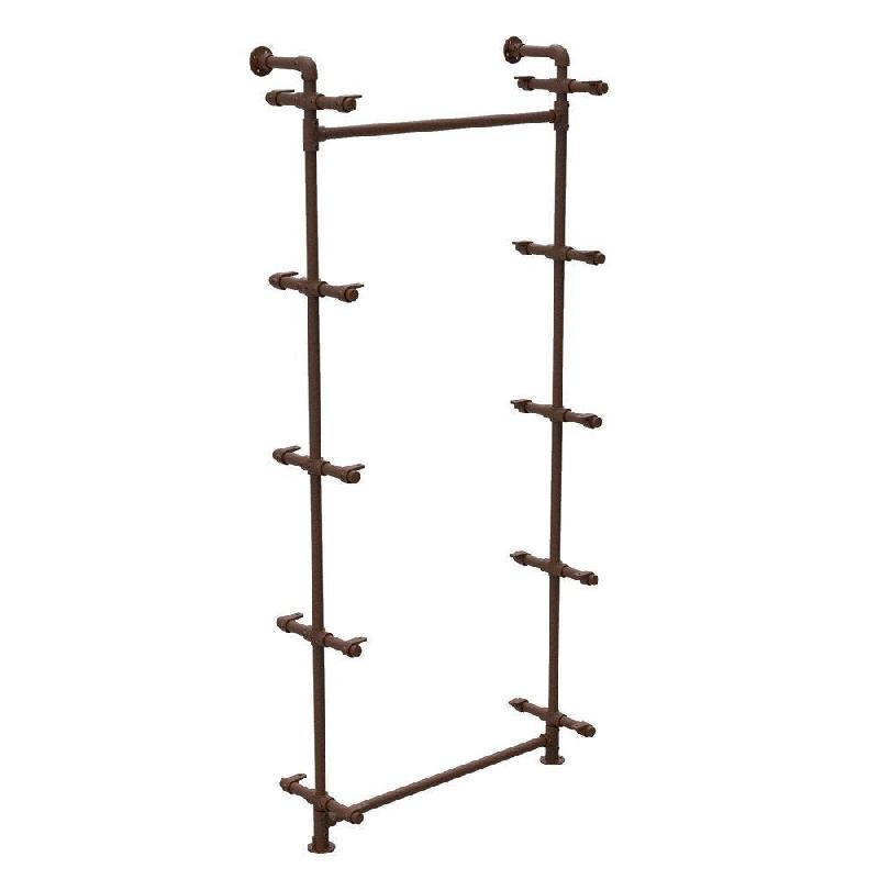 Structure Urban L104xH243cm pour 5 tablettes - tube Ø34,5mm - rouille - acier robuste_0