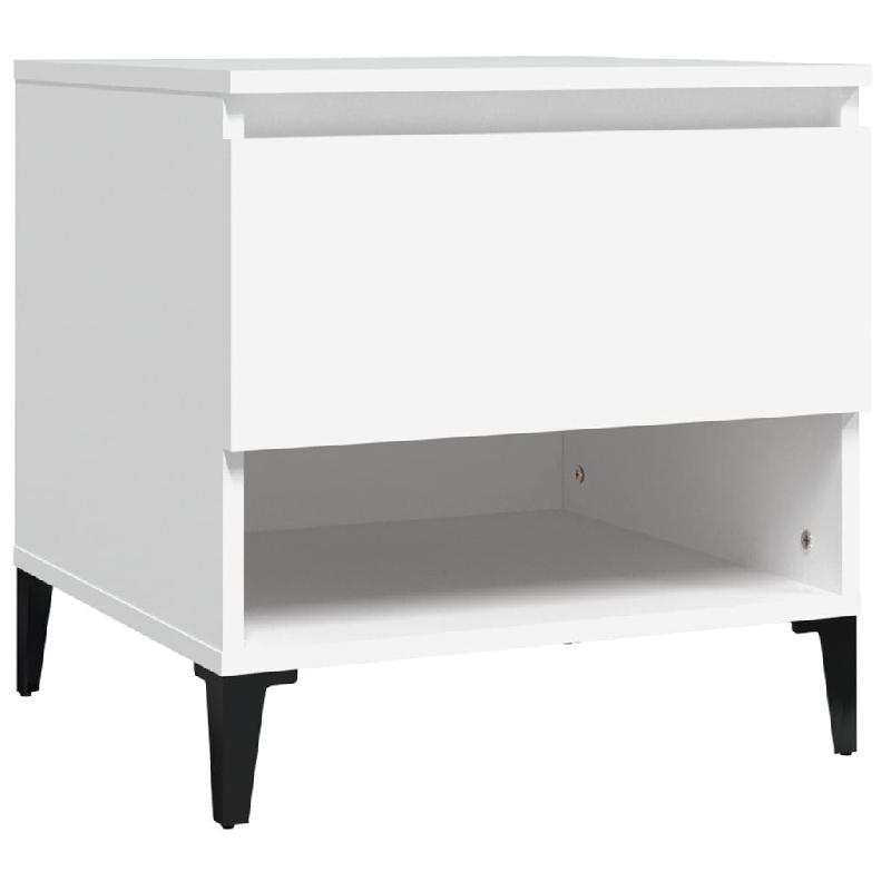Table d'appoint Blanc 50x46x50 cm Bois d’ingénierie Modèle Patio Secure Prime - 819548_0