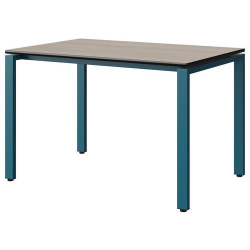 TABLE MALIBU 120X80 T6 SOUDÉ STR ACACIA/NOIR BLEU 5025 - MANUTAN EXPERT