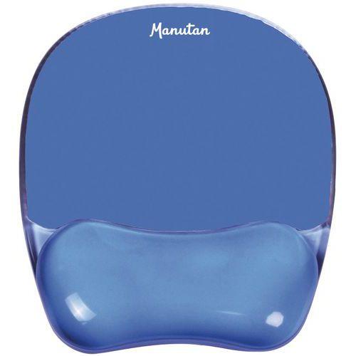 TAPIS DE SOURIS AVEC REPOSE-POIGNET - GEL BLEU - MANUTAN EXPERT