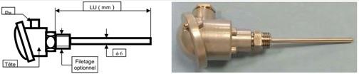 Thermocouple robuste constitué d'une gaine en acier ioxydable, pour environnement difficile HFTC (-100° à 800 °c)_0