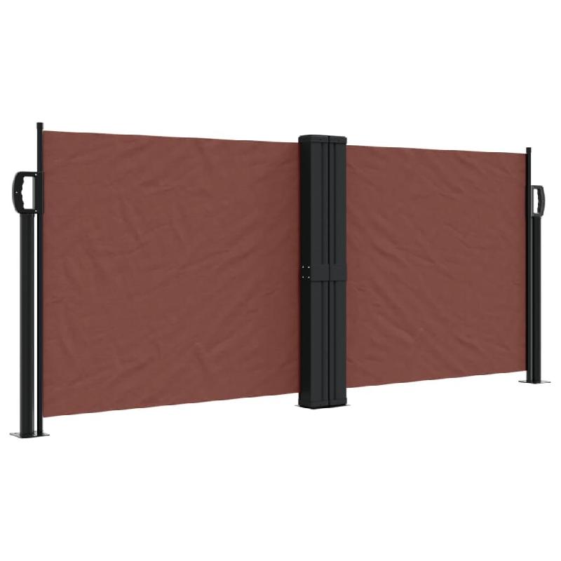 VidaXL Auvent latéral rétractable marron 100x1000 cm Modèle Helios Concept Élite - 4004689_0