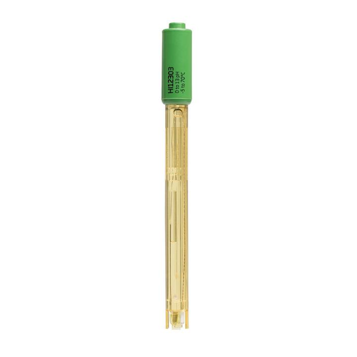 Électrode pH/°C pour HI98190 - corps en plastique, double jonction, électrolyte gel, capteur de température intégré, connecteur DIN, câble 1 m - HI12303_0