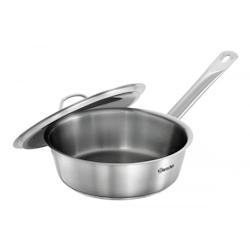 Bartscher Grande sauteuse inox finition brossée, couvercle inclus - 4015613773223_0