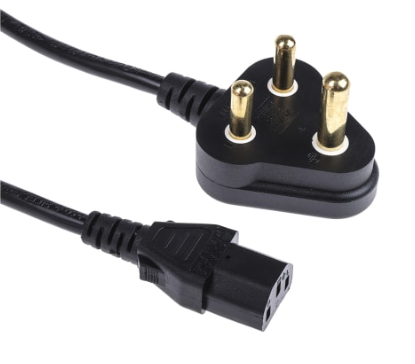 Câble d'alimentation bipolaire CEI C7 - coudé côté secteur pour appareils électroniques_0
