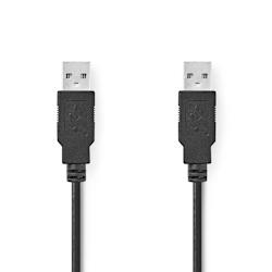 Câble Usb 2.0  A Mâle - A Mâle  2,0 M  Noir Usage Non Intensif Nedis - 3665476641316_0
