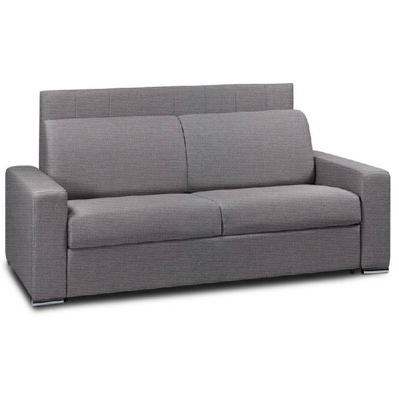 CANAPÉ LIT CANAPEXPRESS  LATTES 160CM MATELAS MÉMORY  22CM TÊTE DE LIT INTÉGRÉE  GRIS ANTHRACITE_0