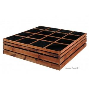 Carré potager en bois autoclave - Pin FSC - 120 x 120 x 28,8 cm - 528_0