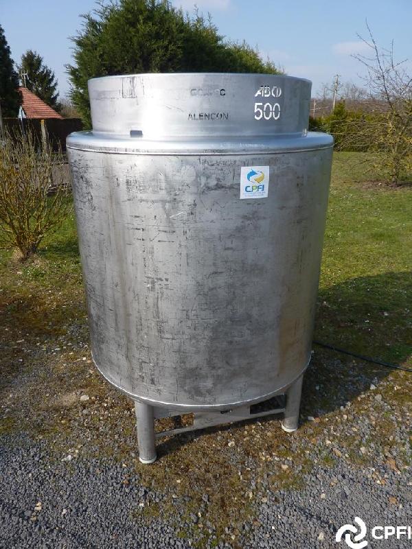 Container inox rond GOAVEC 1000 L - IBC/GRV - Hauteur 1600 mm - Diamètre 1200 mm_0