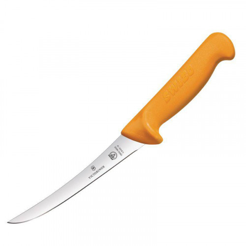 COUTEAU À DÉSOSSER INCURVÉ RIGIDE PROFESSIONNEL JAUNE SWIBO VICTORINOX - 16,5 CM