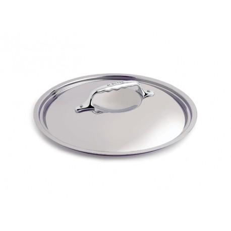 Couvercle inox bombé De Buyer - Gammes Prima Matera, Affinity, Inocuivre - Pontet riveté en fonte d'inox - Finition poli brillant_0